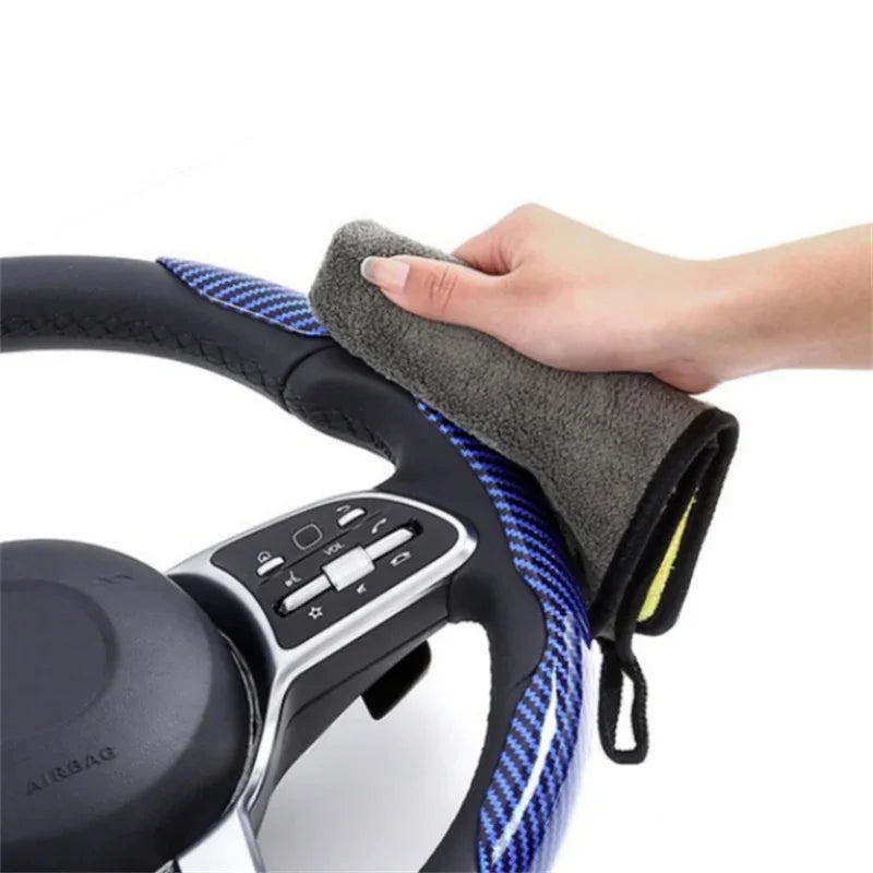 2025 NEW Carbon Fiber Car Steering Wheel Cover Universal Non-Slip 2PCS Steering Wheel Booster Cover Anti-skid Accessories