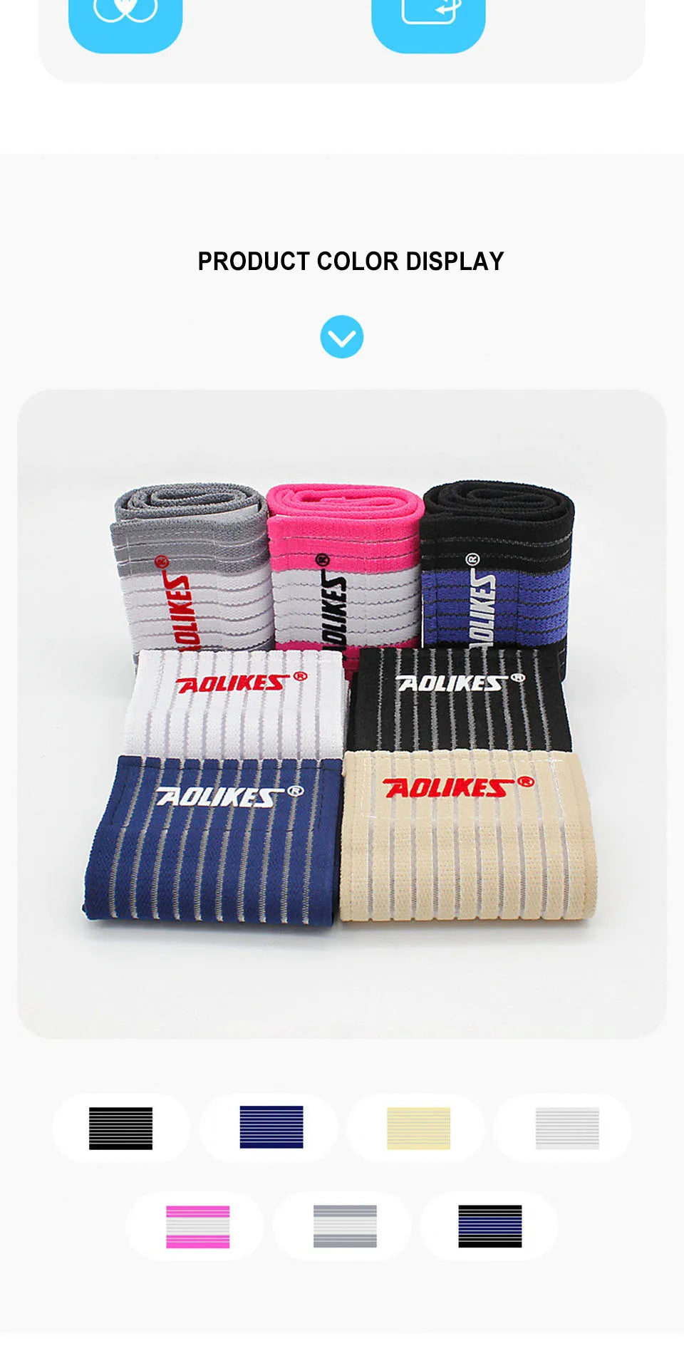 AOLIKES Adjustable Carpal Tunnel Braces, Lightweight Wrist Wraps for Fitness Sports - Working Out, Sweat Absorbent Wristbands