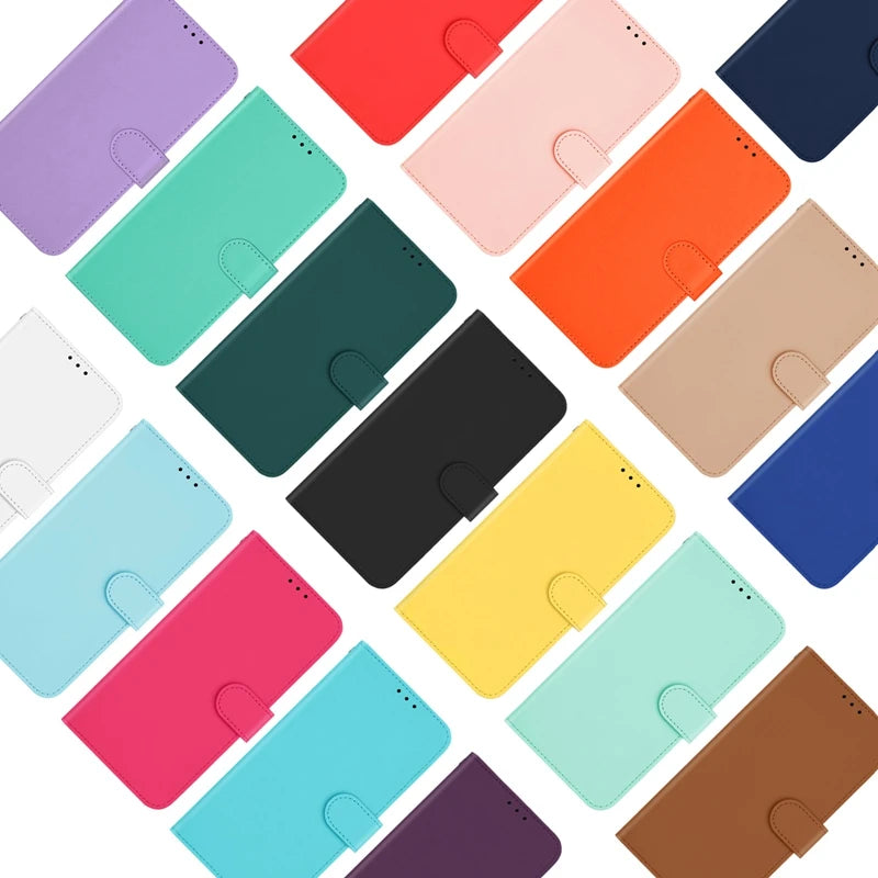 For Funda Tecno Camon 50 Pro 4G Case Candy Solid Color Flip Cover on for Tecno Camon 50 pro 4G CN5c Leather Phone Case Coque