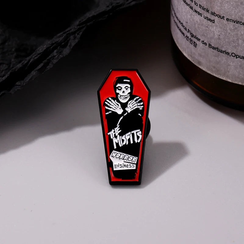 Rock Punk Enamel Pin Music Club Brooch Horror Badge Metal Backpack Sweater Custom Accessories for Fans Friends Jewelry Wholesale
