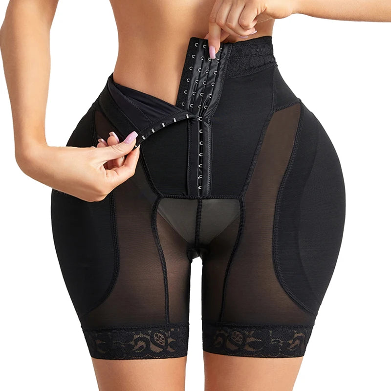 Women Shapewear High Waist Shorts Butt Lifter Hip Pad Shorts Hip Enhancer Body Shaper Shorts Waist Trainer Tummy Control Panties