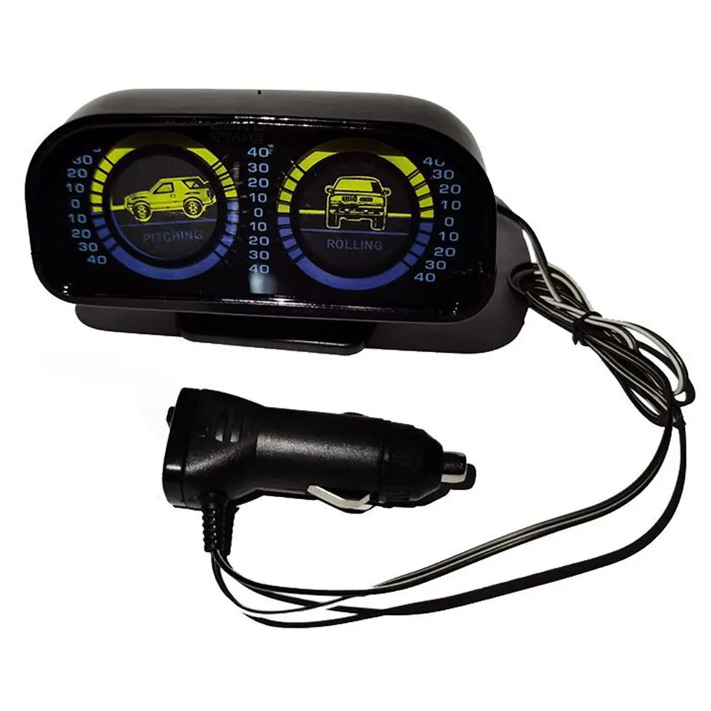 Inclinometer Clinometer Two-Barreled Backlight Car Angle Tilt Inclinometer Car Compass LED Inclinometer Off Road 4x4 Accessories