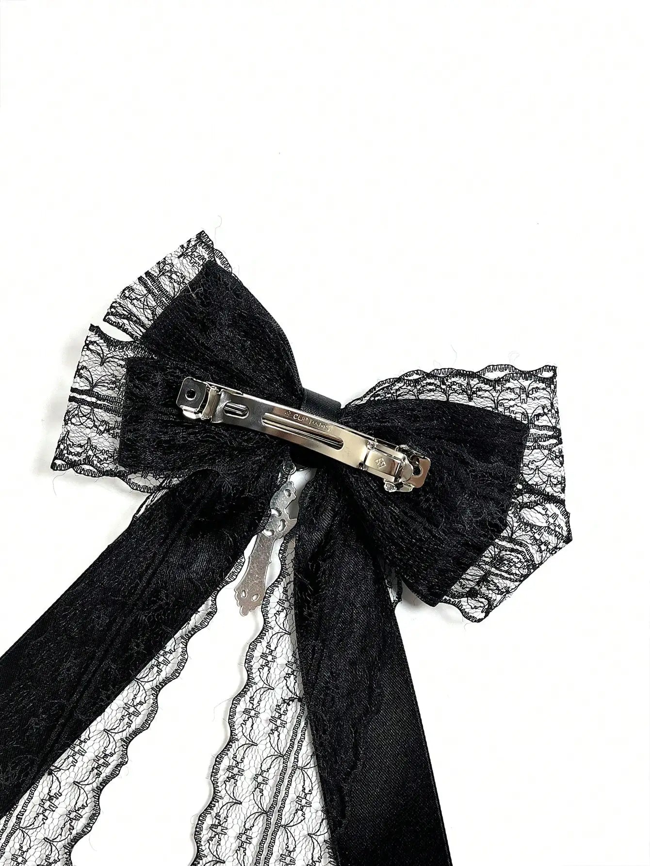 Ladies' black lace bow hair accessory hair clip Gothic cross with dark style