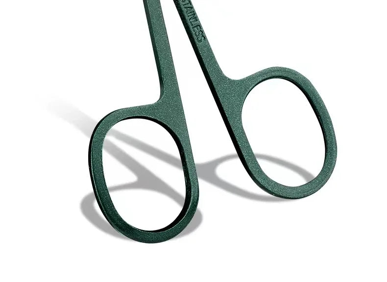 Scissors Set Ear Pick Nail Clipper Tool Household Nail Clippers Stainless Steel Pedicure Knife Green 6 Piece Set Precision