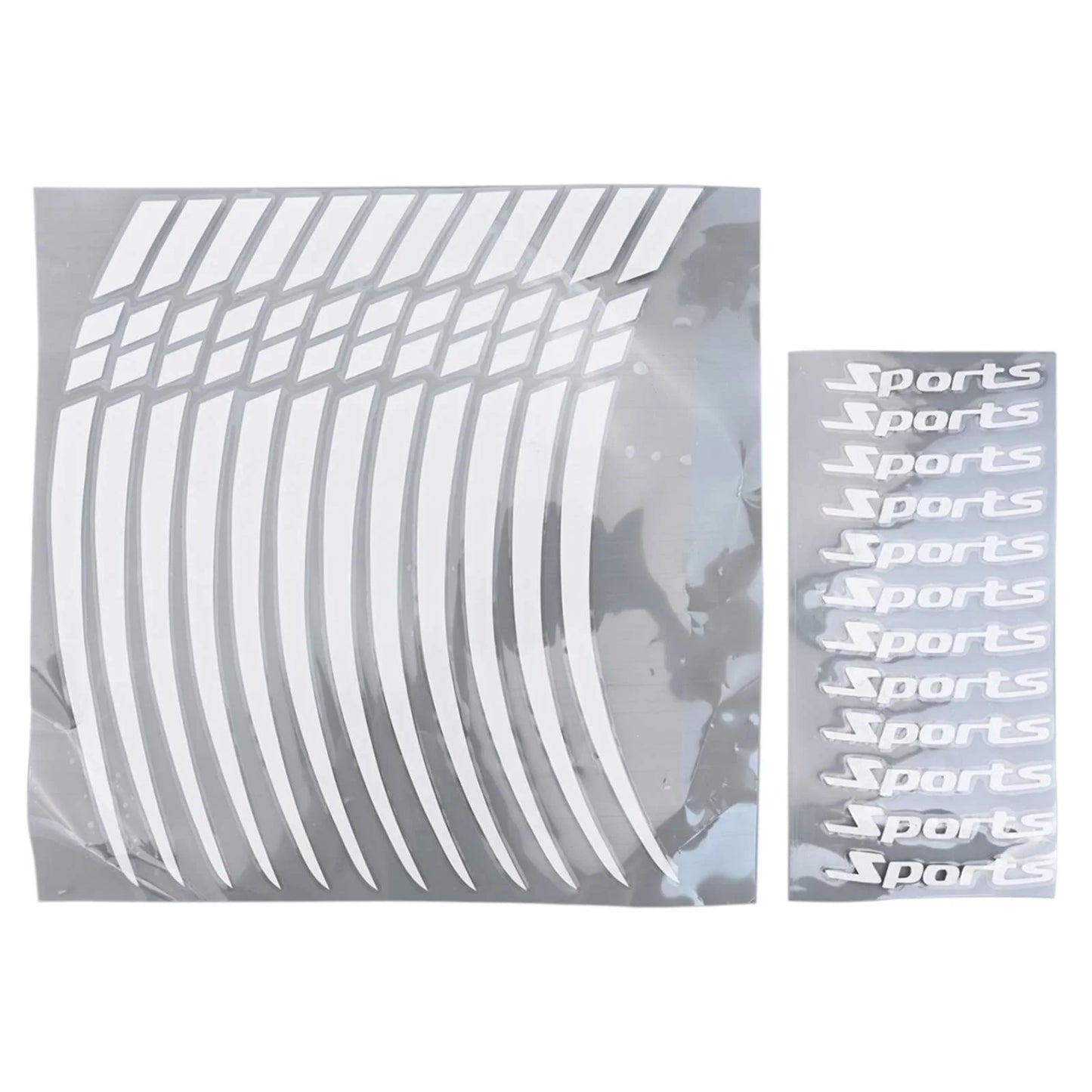 12 pieces Motorcycle Bicycle Wheel Rim Stripe Reflective 18-21in Wheel Decal Tape Sticker Motorcycle Car Tire Decals Trim Strips
