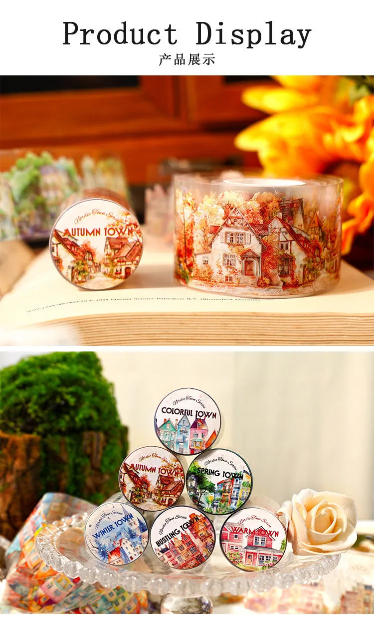 Journamm 45mm*2m PET Tapes European Castle Theme Decor Junk Journal DIY Scrapbooking School Supplies Collage Tapes