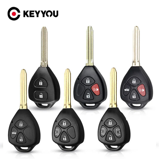 KEYYOU 10pcs Remote Car Key Shell Case Cover Fob Replacement For Toyota Camry Avalon Corolla Matrix RAV4 Venza Yaris 2/3/4BNT