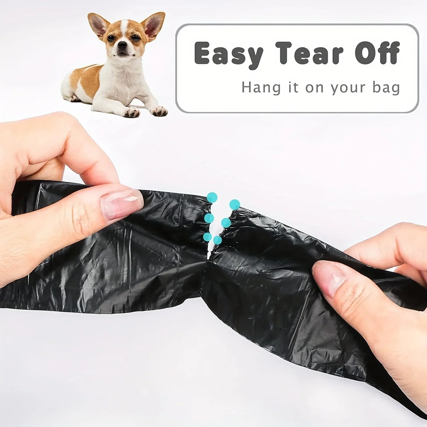 10/20 Rolls Dog Poop Bag, Portable Pet Waste Bag Refill Rolls, Thickened Leak Proof Pet Garbage Bags, Pet Cleaning Supplies