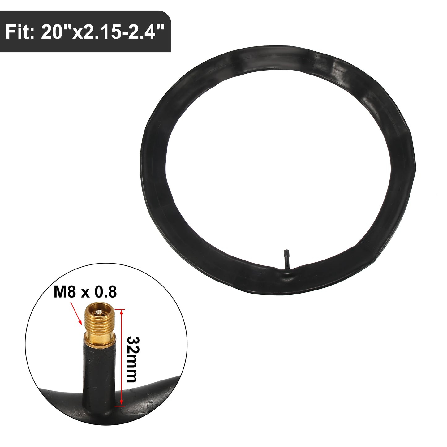 X Autohaux Bicycle Inner Tires 14/16/18/20/22/24/26 inch Schrader Tyres 1.75/2.125'' width Bike Cycling Tire Rubber Tube for MTB