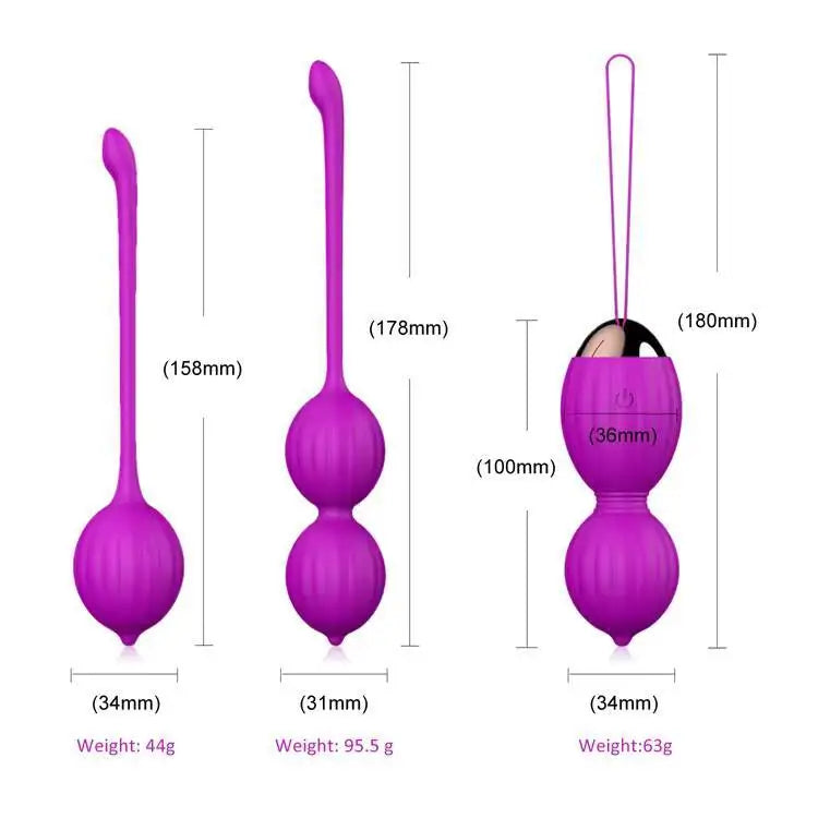 2020 Patent New Ben Wa Ball 3Pcs Set Vagine Kegel Silicone Balls With Remote Control