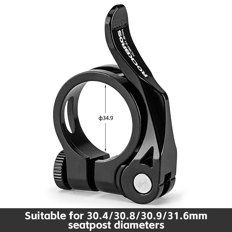 ROCKBROS Bicycle Seat Post Clamp Aluminum Alloy Installation Quick Release Cycling Seat Clamp Convenient Bike Parts Seatpost