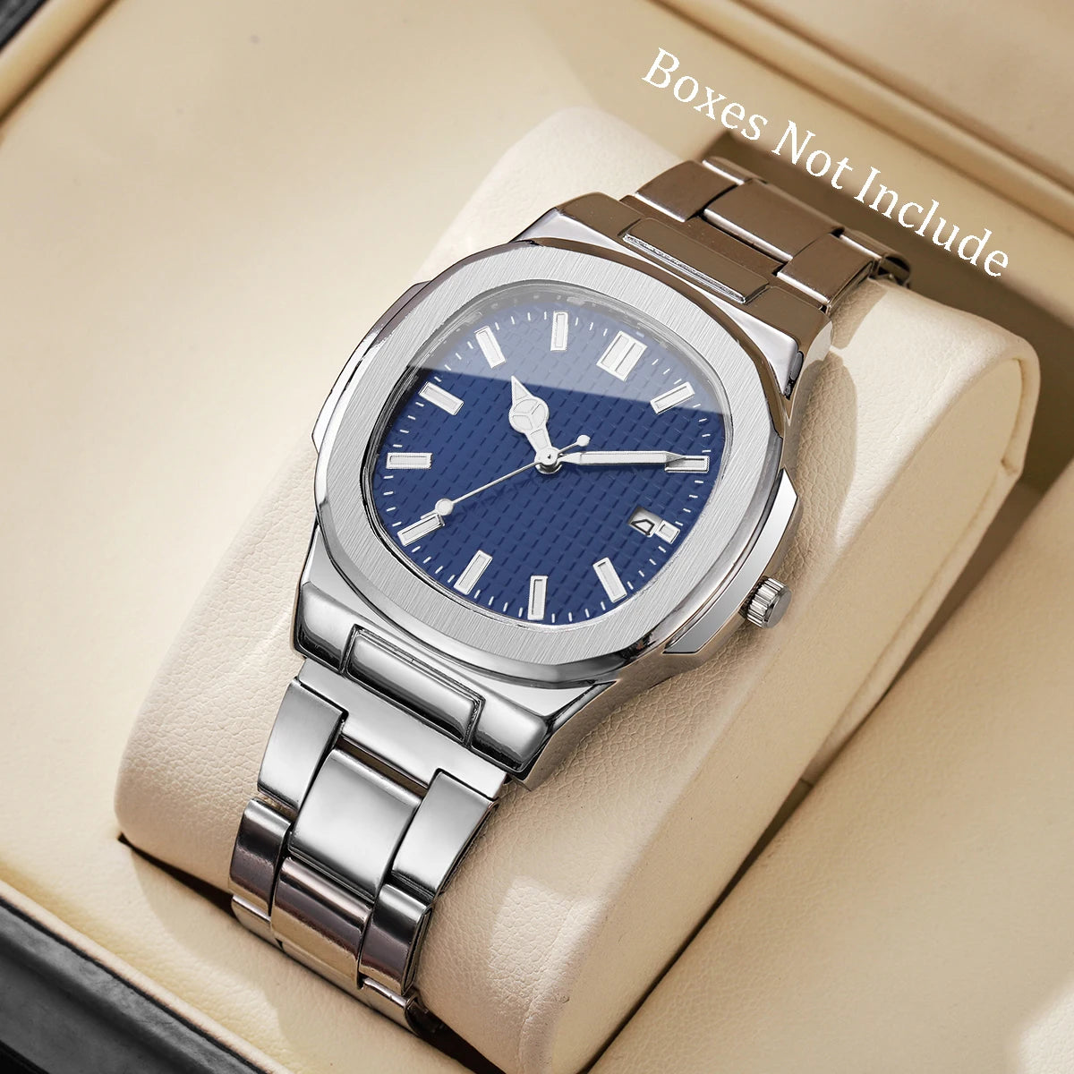 Luxury Square Men Business Watches Simple Calendar Quartz Watch for Mens Clock（Without Box）