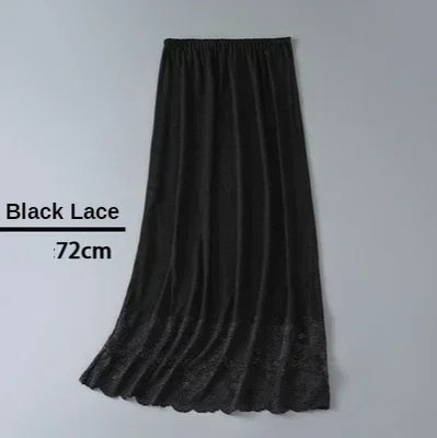 Summer 3 Lengths Womens Lace Underskirt Petticoat Under Dress Long Skirt Safety Skirt Lining Oversize Under Dress Slip