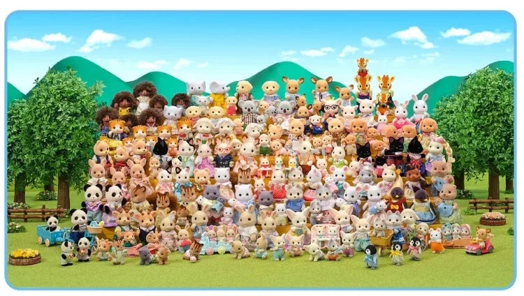 Sylvanian Families Anime Girl Figures Calico critters Furniture Set Pvc Statue Model Doll Collection Ornaments Gifts Toys