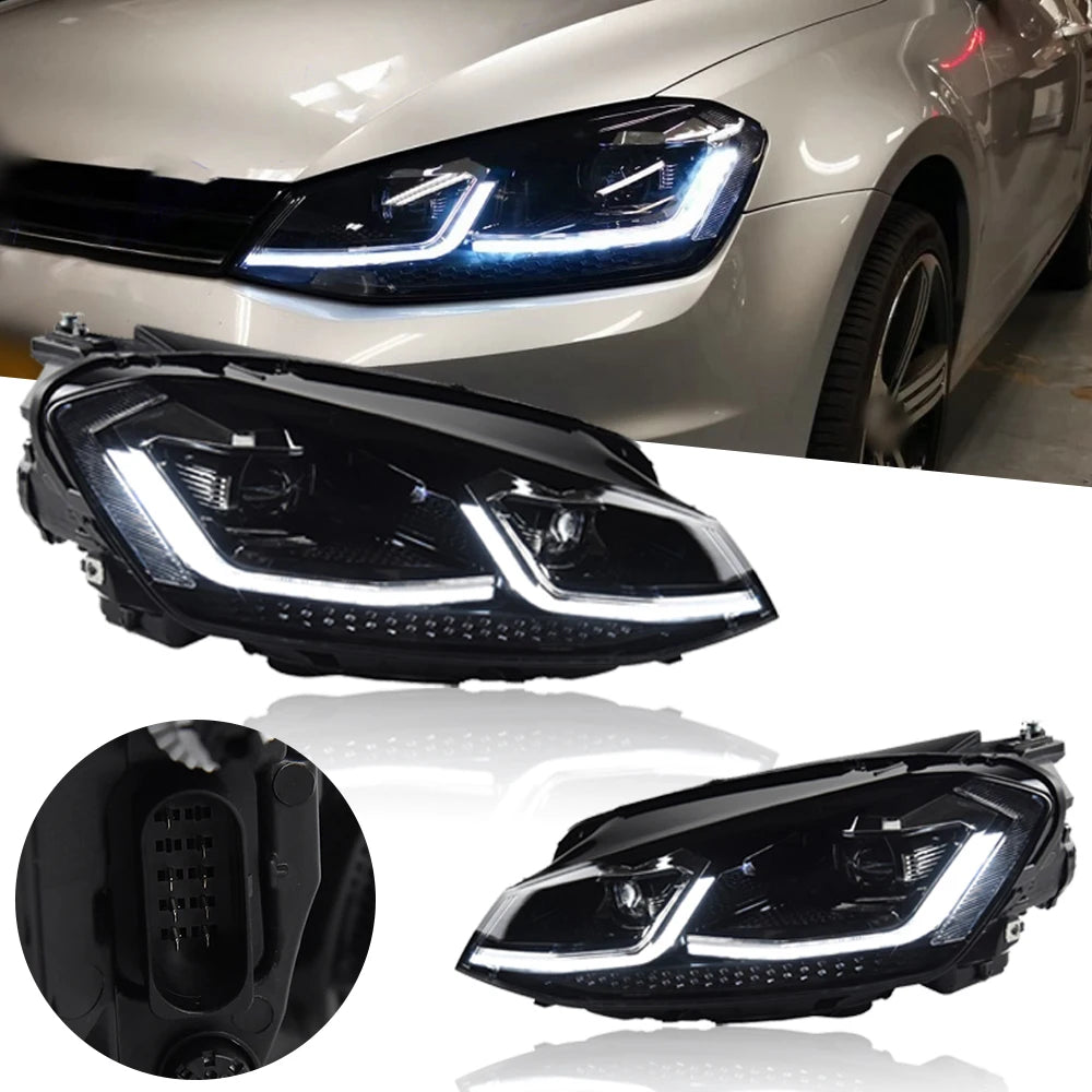 Headlights For VW Golf 7 MK7.5 Gti LED 2013-2020 Golf 7.5 Head Lamp Car Styling DRL Signal Projector Lens Auto Accessories Front