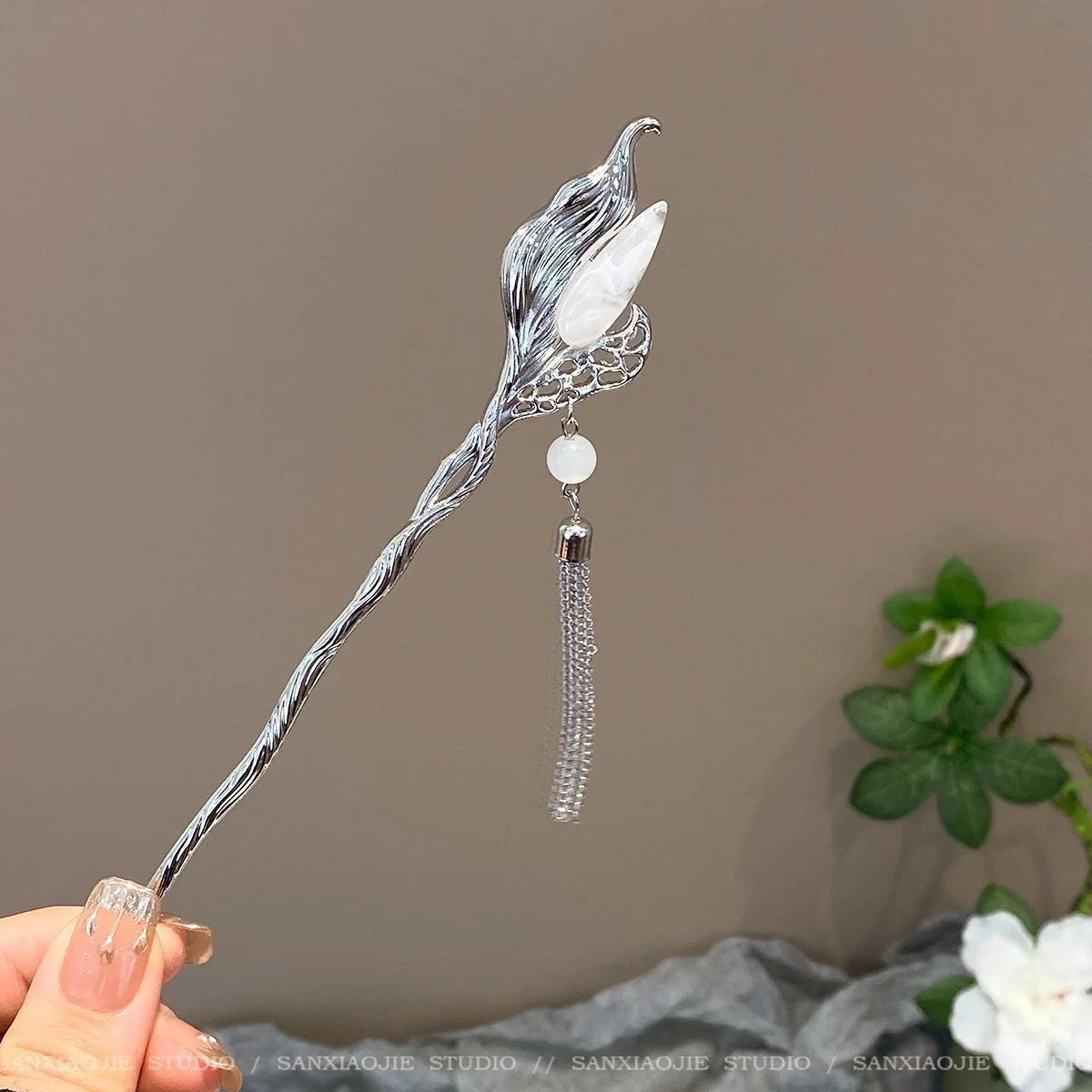 Light Luxury Glitter Hairpin For Women Geometric Irregular Moonstone Hair Stick Elegant Star Flower Jewelry Hair Accessories