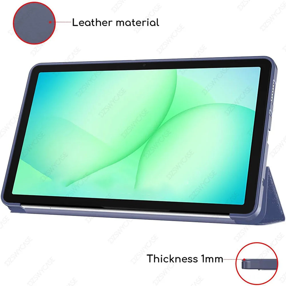 Silicone Case for Samsung Galaxy Tab A9/A11 8.7 inch SM-X110 X130, Trifold Stand Slim Flip Cover, Support Auto Sleep/Wake