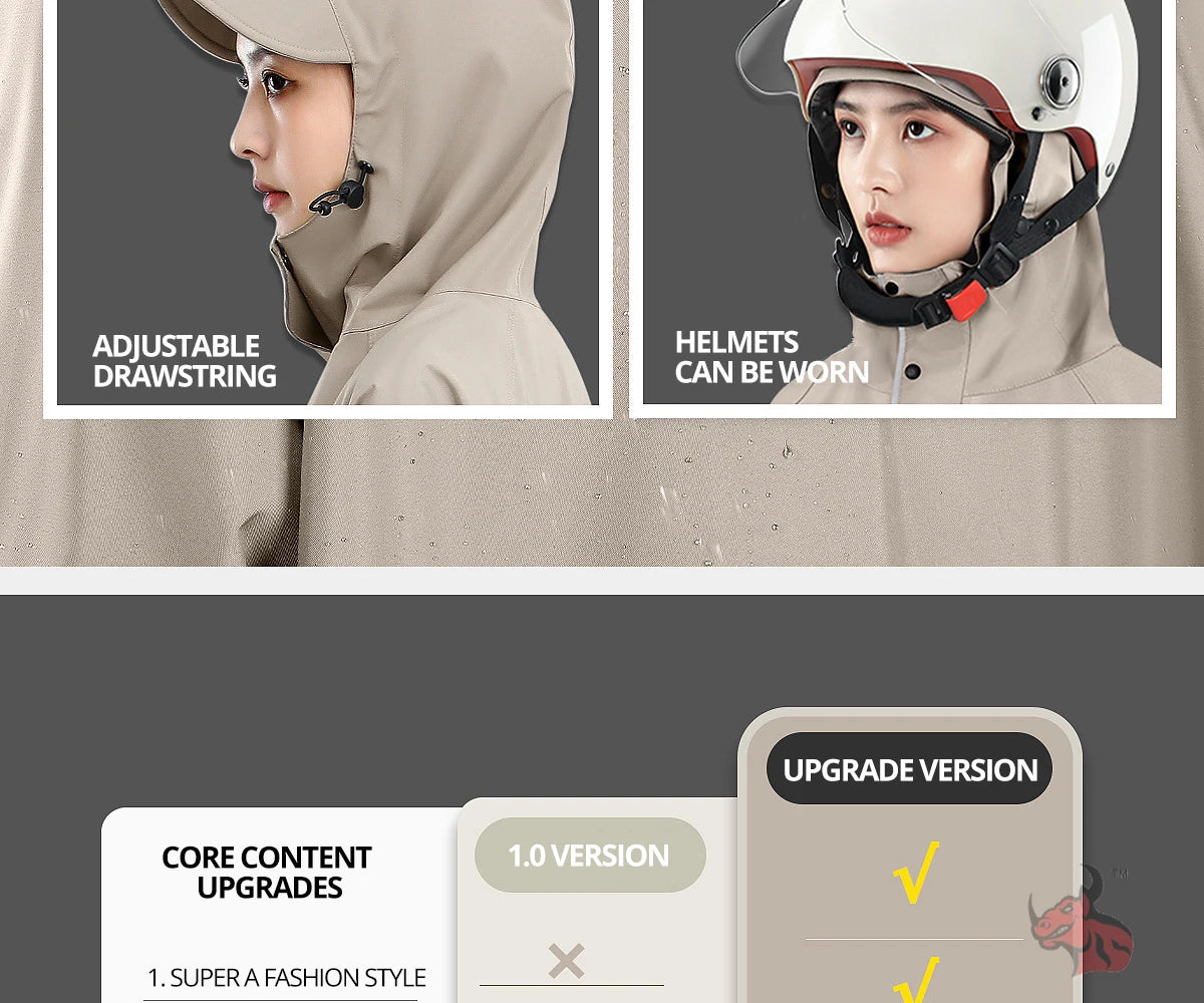 All-Weather Motorcycle Rain Suit Waterproof Windproof Unisex One-Piece Gear For Men Women Motorbike Bike Commuters