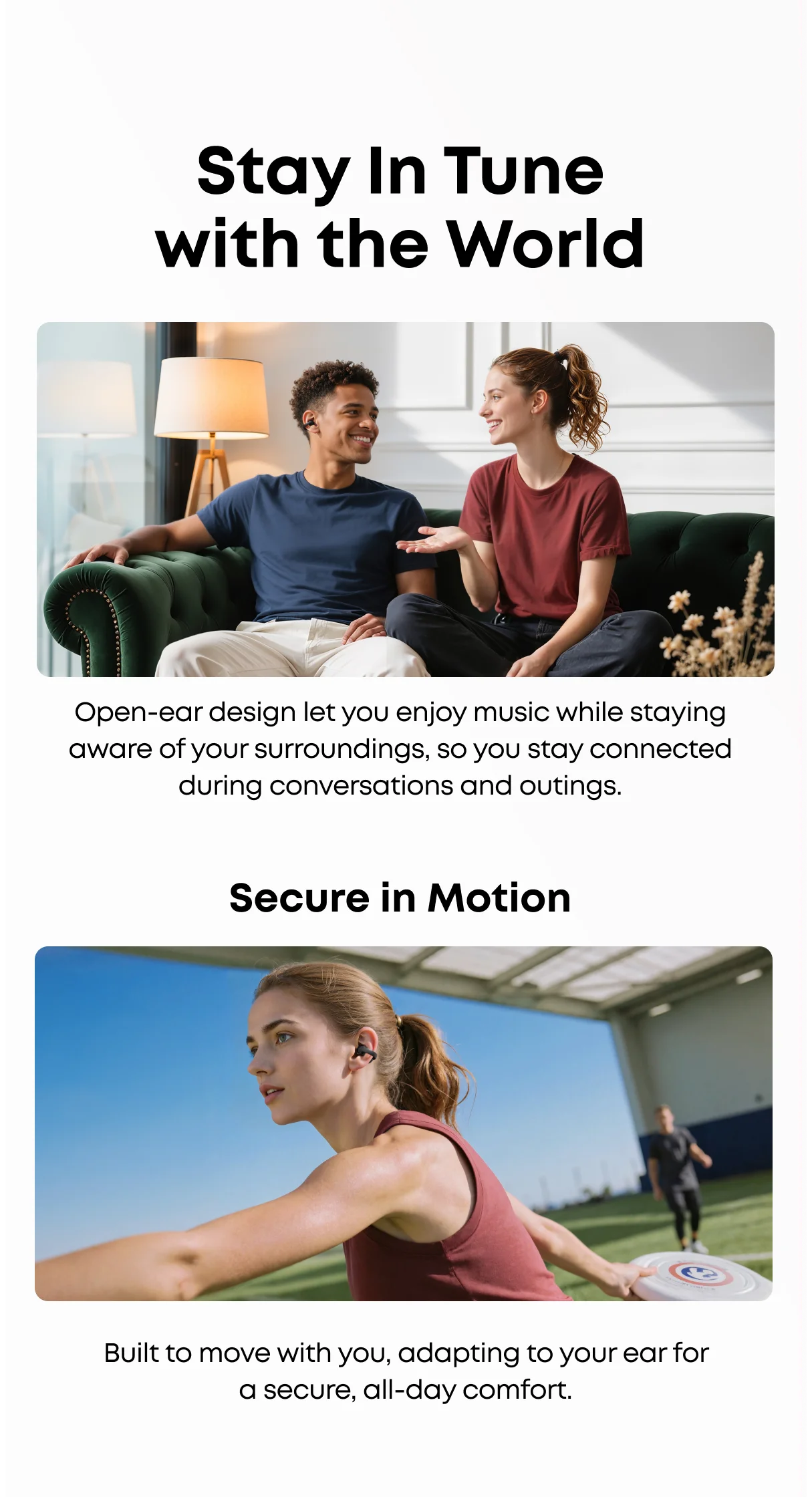 In Stock SoundCore C50i Comfortable Clip on Earbuds with Powerful Bass IP55 Bluetooth 6.0 Earphones AI-Enhanced Call Clarity