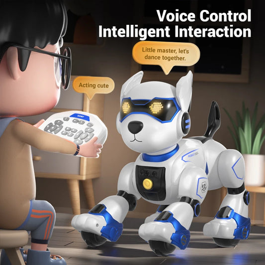 Brand New JJRC R27 Remote Control Robot Dog Voice Control Intelligent Talking Walking And Dancing Light Play Cute Children Gifts