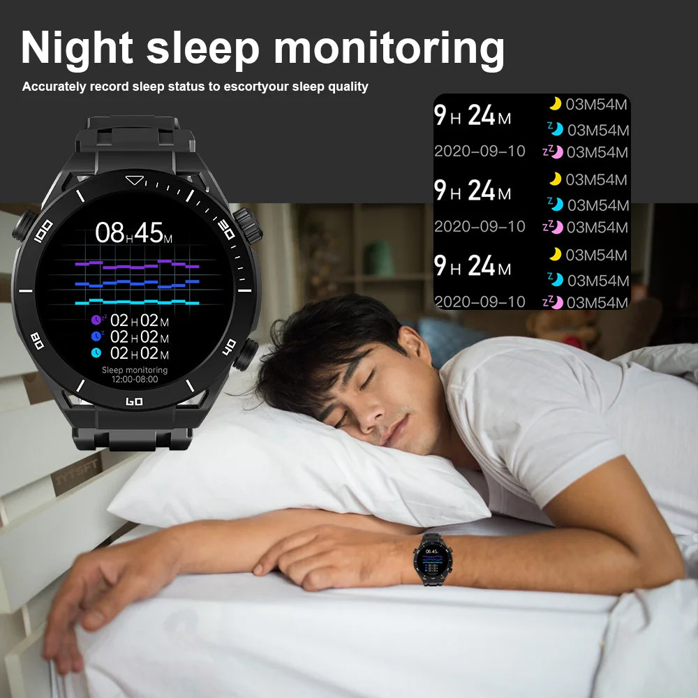 New Sports Smart Round Watch Bluetooth Call Compass Information Reminder Sleep Monitoring For Men Women Android IOS Smartwatch
