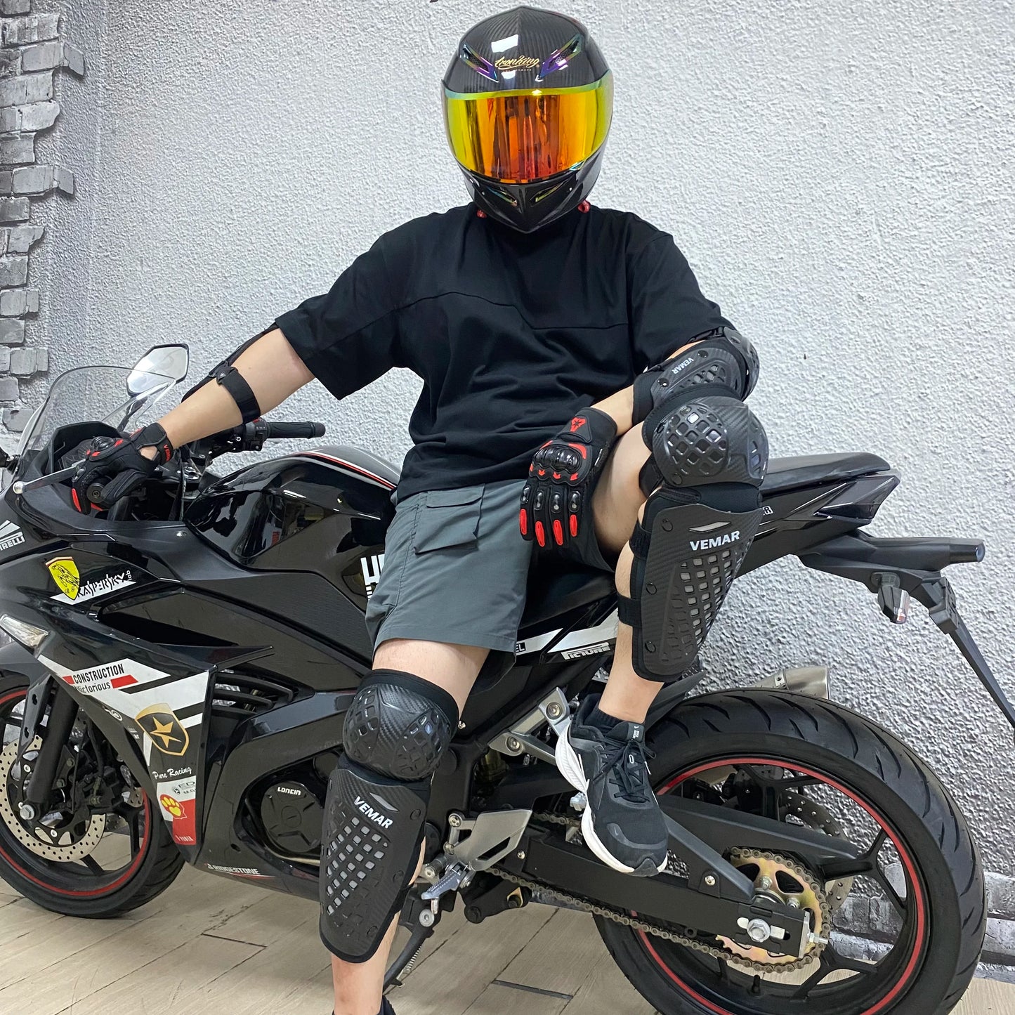 Vemar New Motorcycle Knee Pad Elbow Protective Combo Knee Protector Equipment Gear Four Seasons Outdoor Sport Motocross Knee Pad