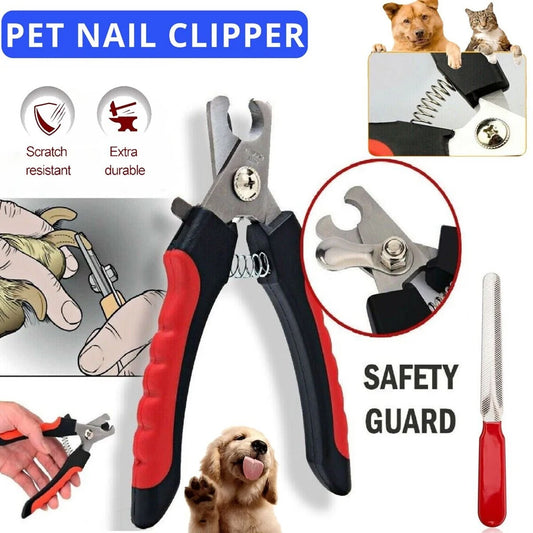 Professional Pet Nail Clippers Heavy Duty Stainless Steel Sharp Blade Safe Hook Grooming Tool  Dogs Cats Rabbits Small Animals