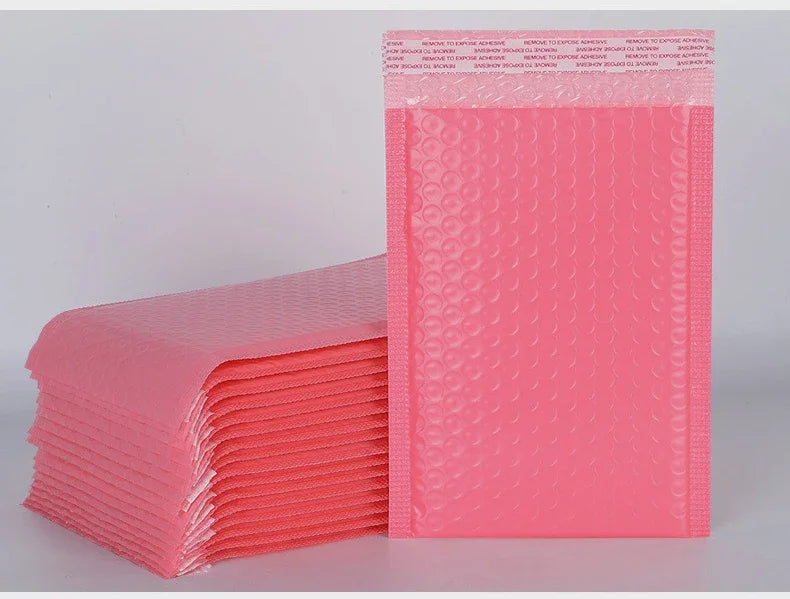 20Pcs Pink Poly Bubble Mailers Padded Envelopes Self Seal Padded Envelopes Gift Bags Black Packaging Envelope Bags For Book