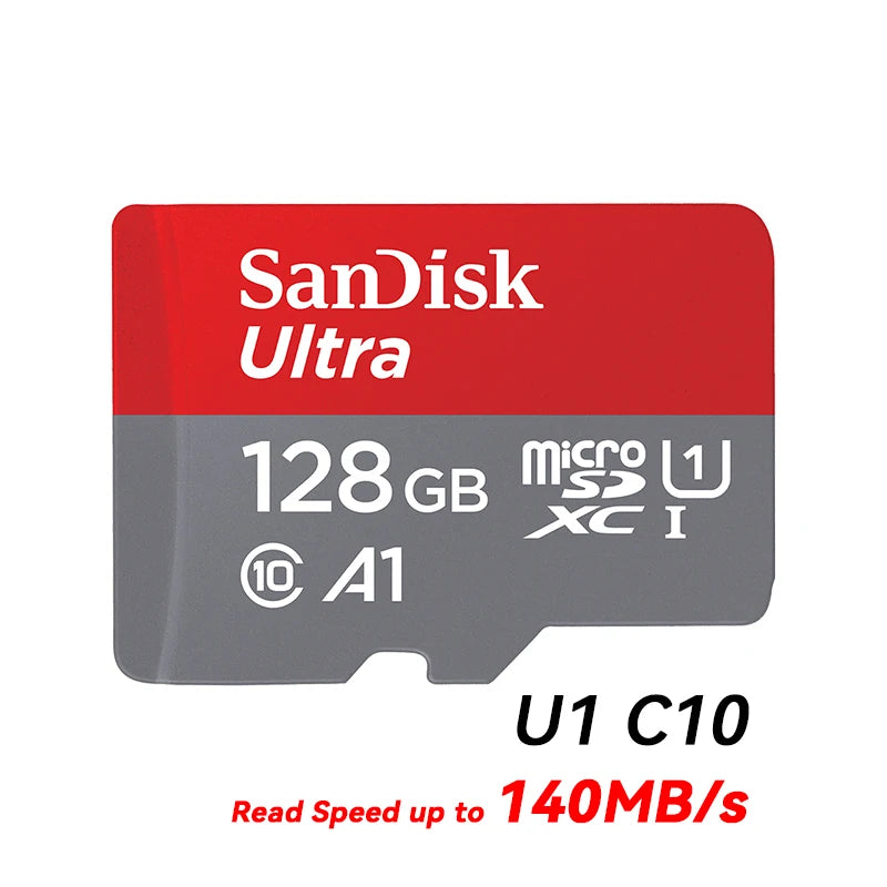 SanDisk Micro SD Memory Card TF Flash Card Ultra A1 V10 C10 U1 32GB 64G 128G 256G 512G 1TB for Camera Phone Nintendo Switch