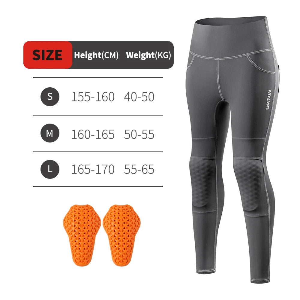 WOSAWE Women Motorcycle Soft Armor Full Body Summer Motorbike Protective Jacket Motocross Racing Pants CE Approved