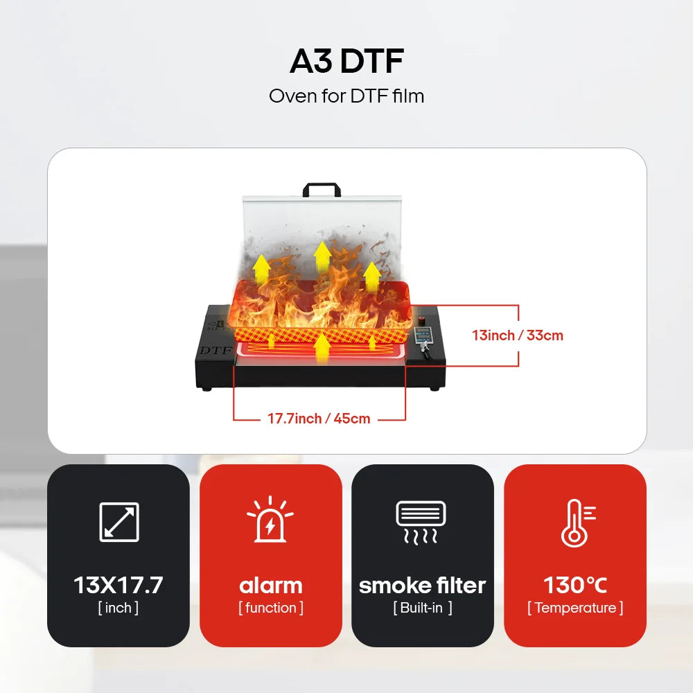 DTF Printer A3+ Direct To Film Transfer Printing Machine L1800 R1390 For DIY T-Shirt With Tutorial Setting Video Using Video