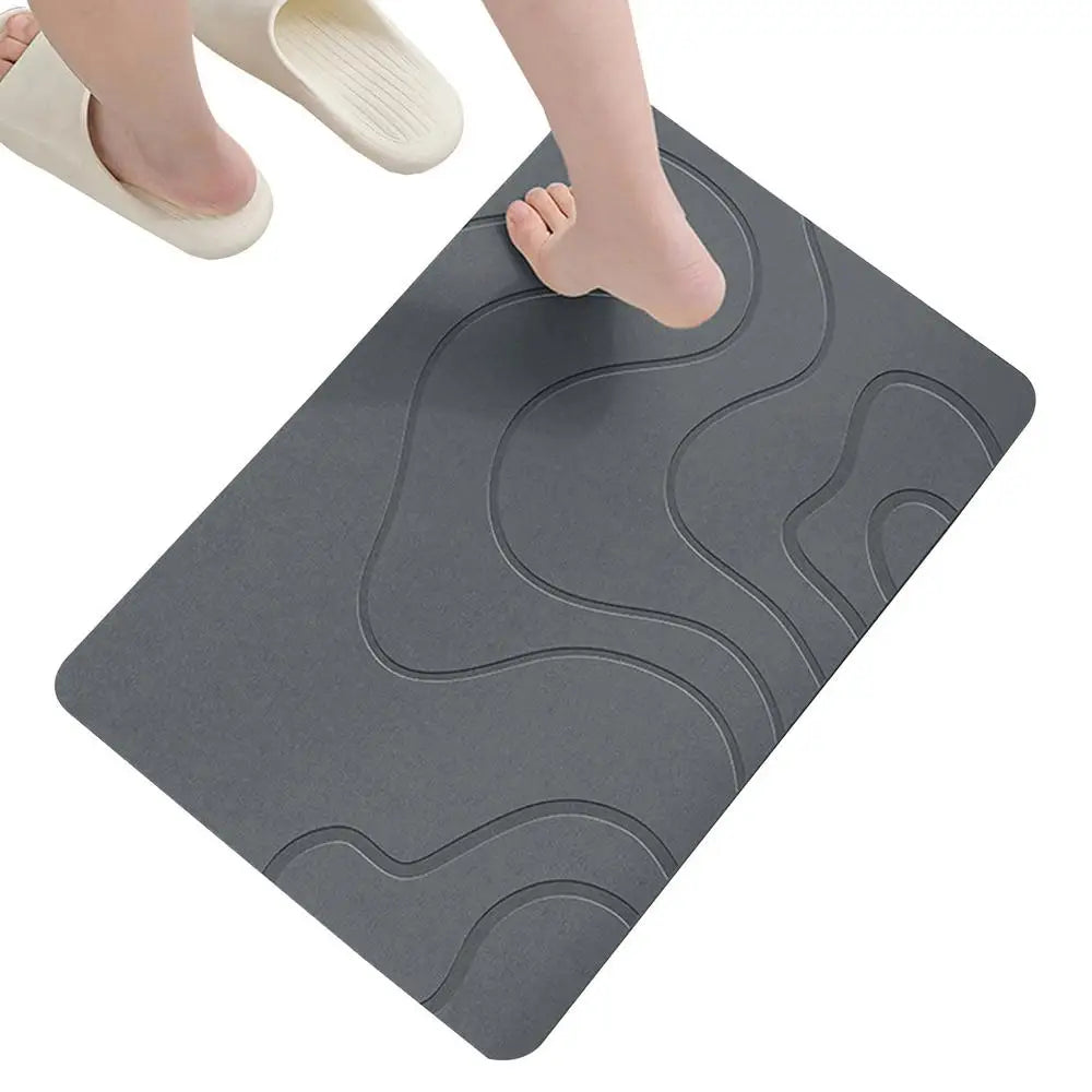 Indoor Diatomite Stone Bath Mat Diatom Mud Soft Mat Water Absorption Quick Drying Diatomite Stone Shower Mat Entryway Rugs