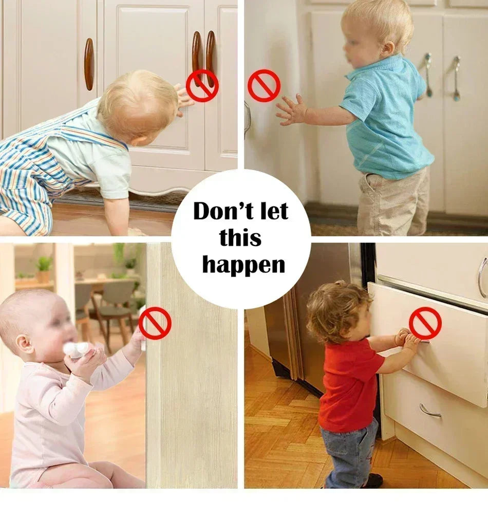 DHDH Magnetic Baby Safety Lock Children Protection Invisible Drawer Latch Cabinet Door Lock Limiter Children Security