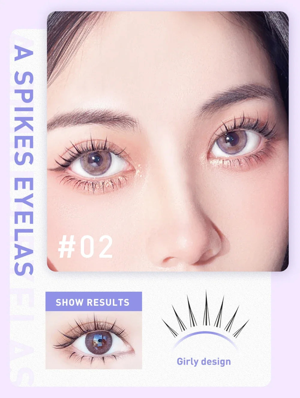 Fish Tail Cluster Eyelash A/M Shape Spikes Lashes Individual Dovetail Makeup Extension Wispy Premade Fans Natural Fluffy 3Rows