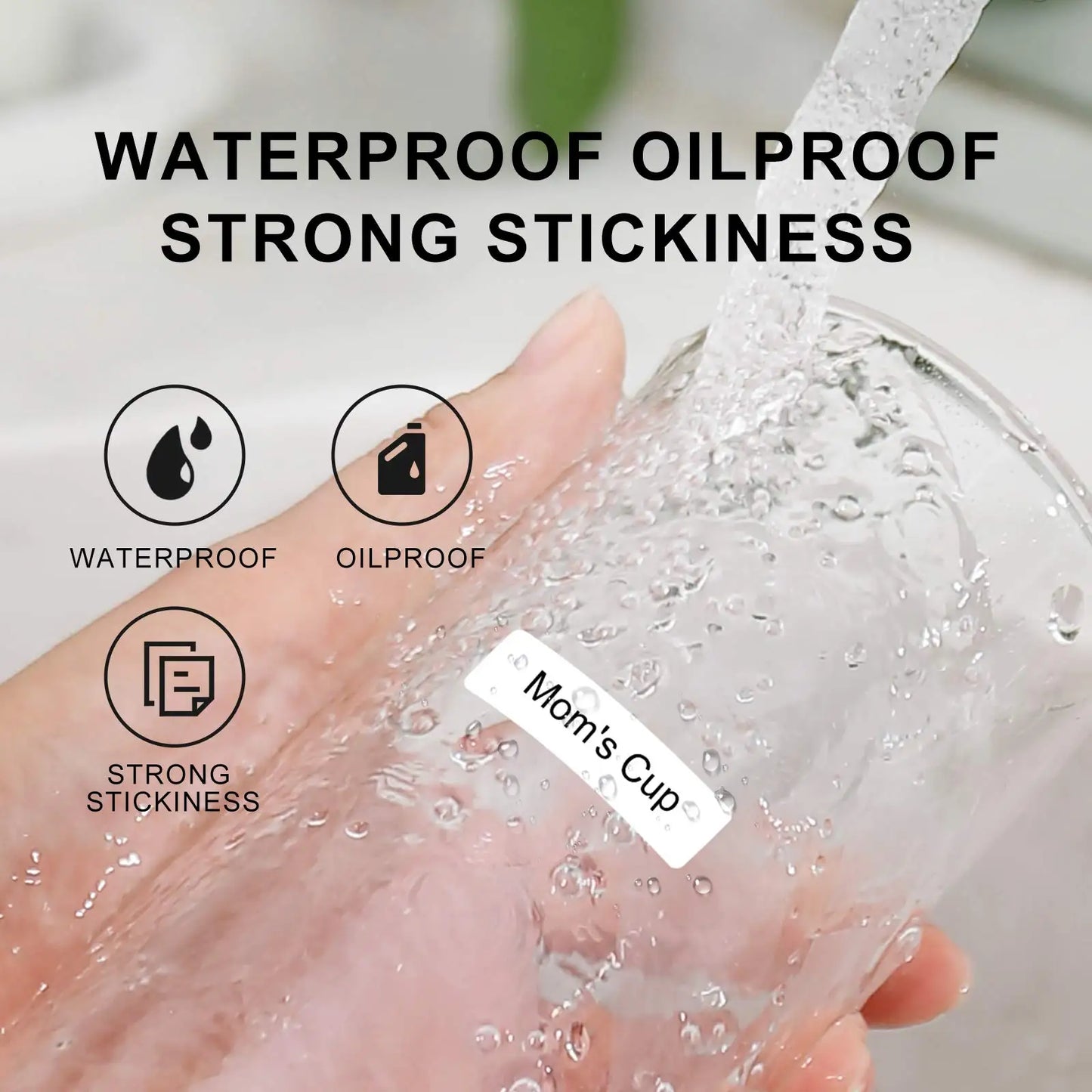 Niimbot D110 D11 Label printer paper Waterproof Anti-Oil Price Label Sticker Transparent Pure Color Label thermal Sticker Paper
