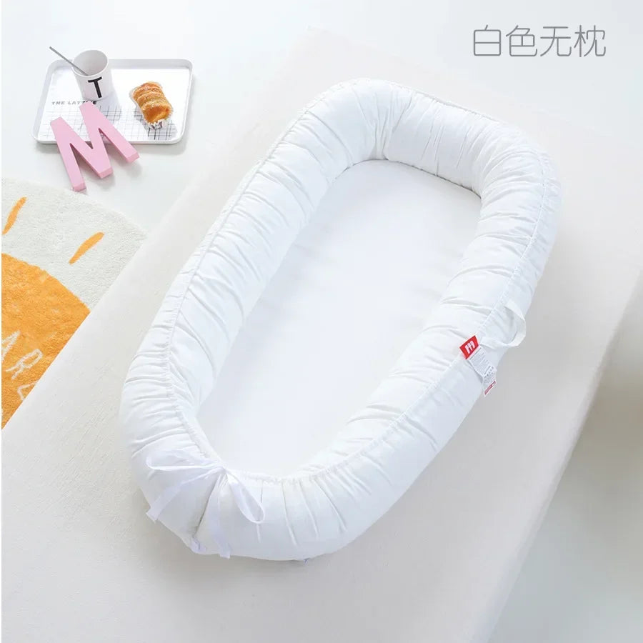 Portable Bassinet Travel Bed Bassinet Bumper with Pillow Portable Crib Gifts Cotton Baby Nest Bassinet Baby Cribs Cot Baby Bed