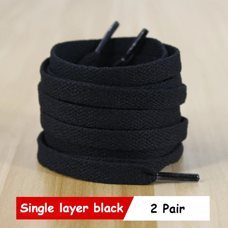 White Black Flat Shoelaces for Sneakers laces Shoe Strings Classic Shoe laces 70/90/100/120/140/160CM High-quality Shoelace
