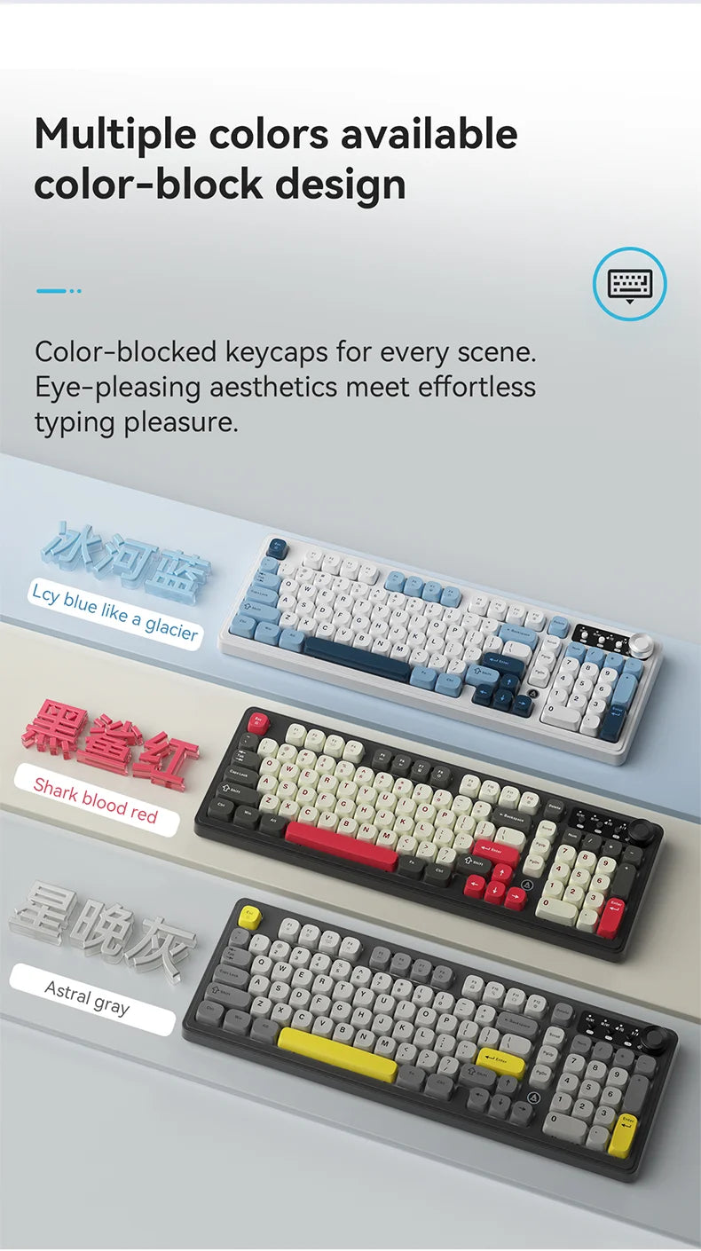 AJAZZ AF98 wireless\wired-film keyboard film keyboard feel 99-key desktop computer external office gaming game home typing