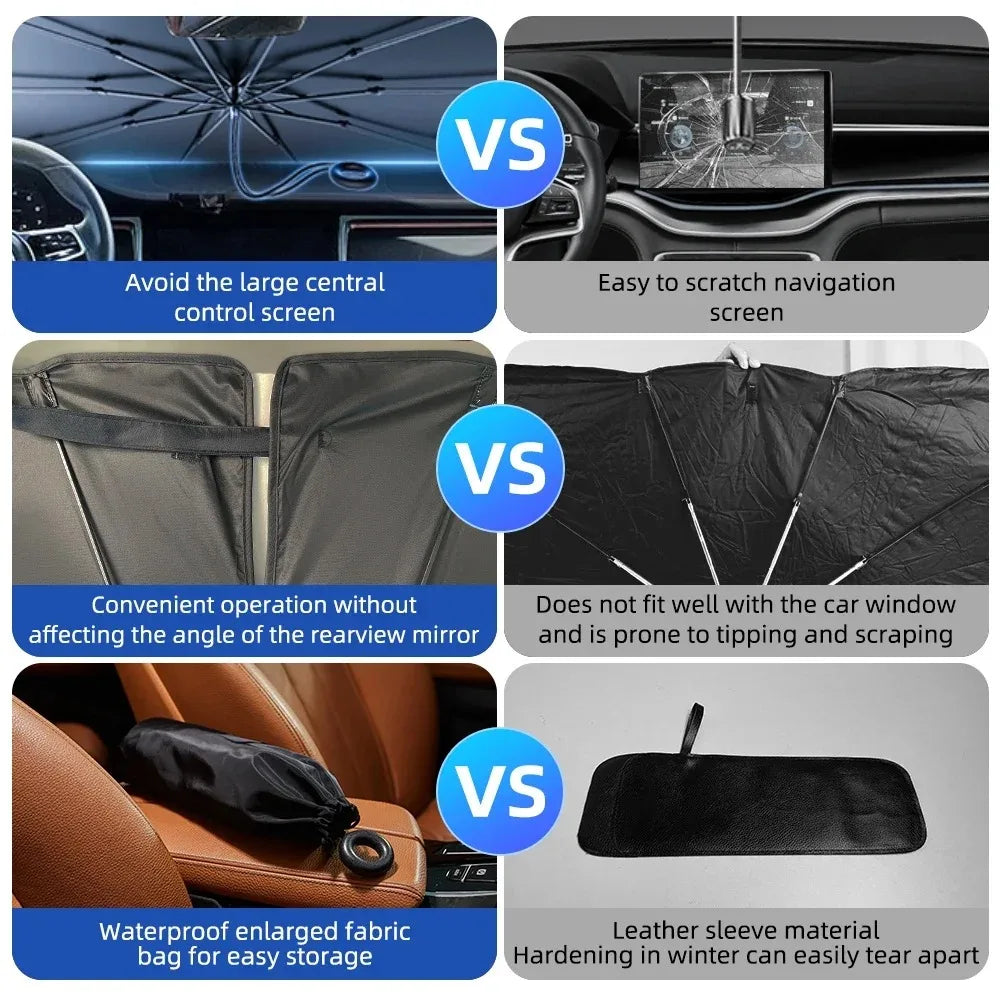 Car Sunshade Umbrella Car Front Window Sunshade Cover Car Sunshade Cover Car Windshield Protection Accessories