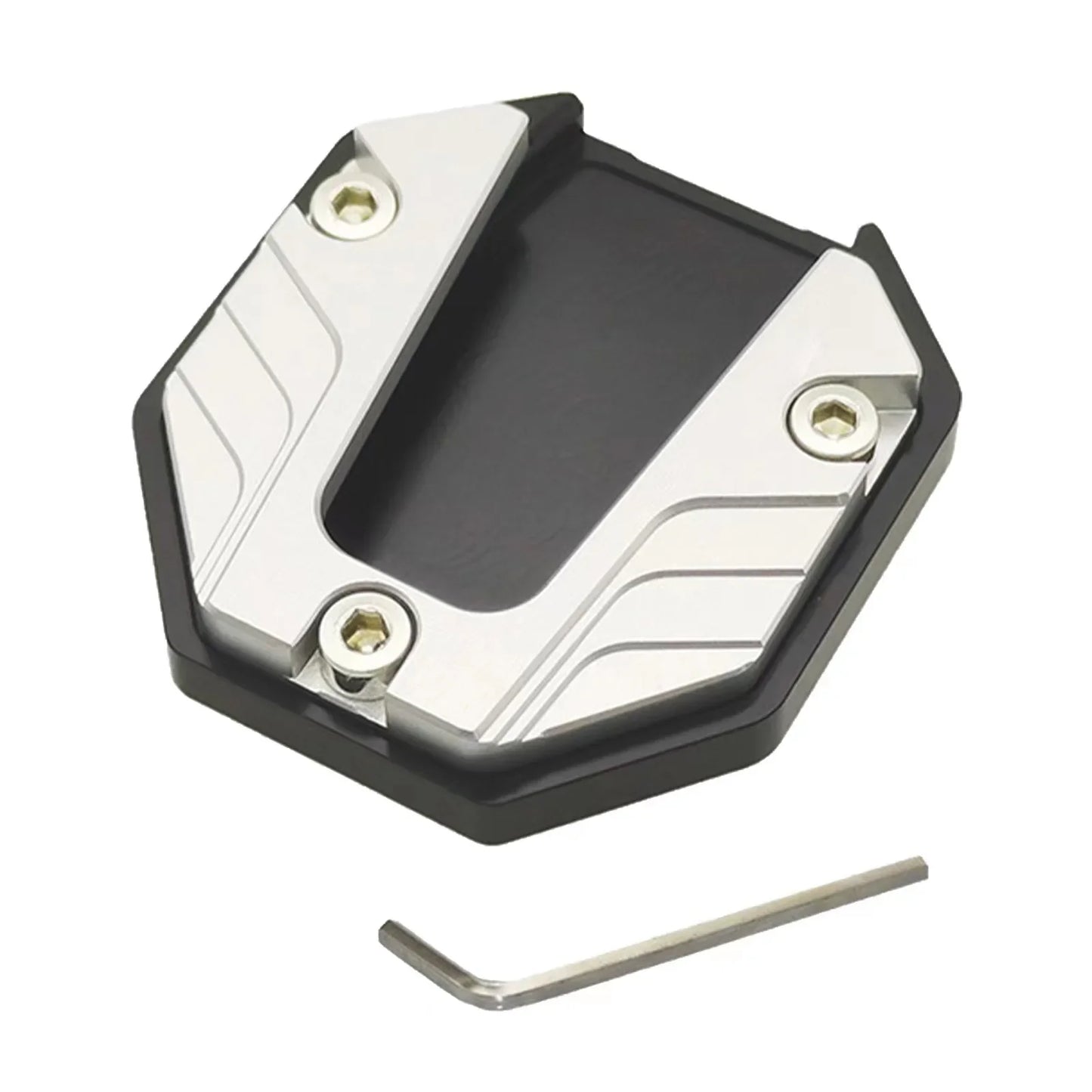 Motorcycle Kickstand Pad Anti-skid Enlarger Base Support Extension Enlarger Scooter Moped Foot Pad CNC Aluminum Alloy