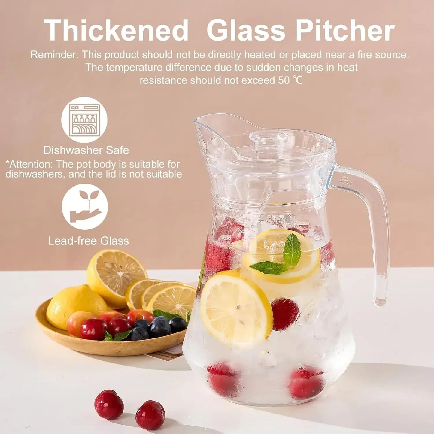 1.3L Glass Juice or Water Jug