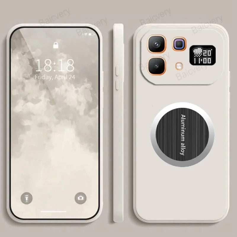 Back Case For Infinix NOTE 60 5G Soft Fashion For Infinix NOTE 60 Pro 5G Cover With Iron Sheet Sticker