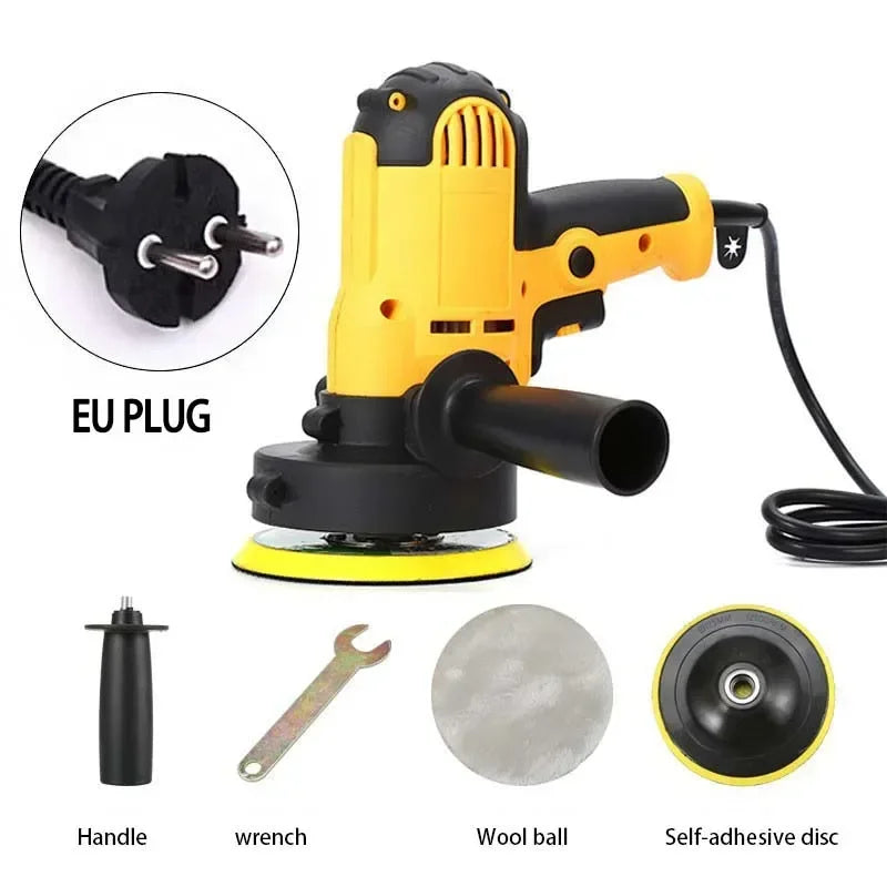 Electric Car Polisher Waxing Machine Automotive Scratch Repair Small Flat Polishing Tool with EU Plug for Auto Detailing