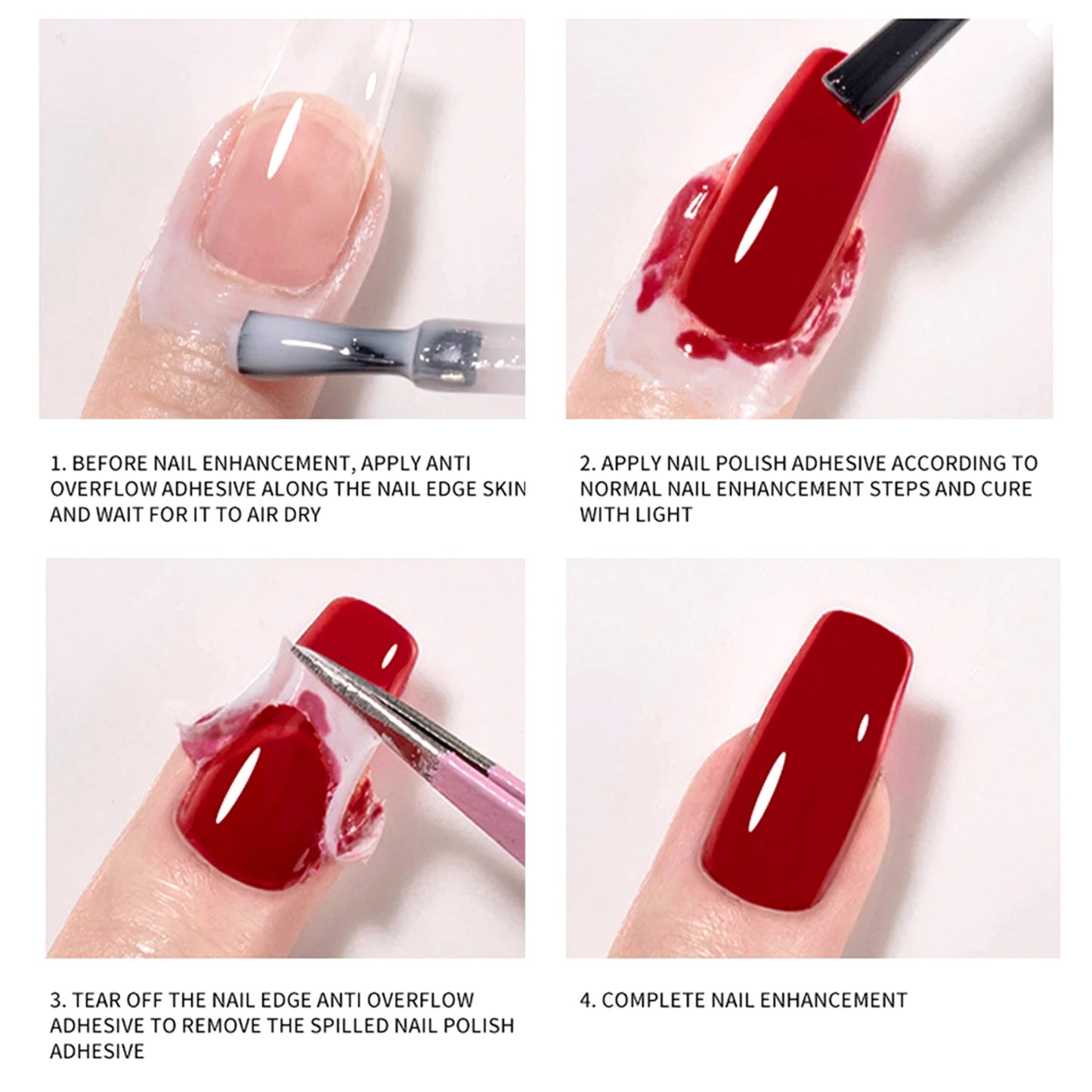 Nail Peel Off Liquid Anti-Overflow Glue Edge Latex Tape, Peel Off Cuticle Guard Nails Finger Lacquer Protector, Manicure Polish