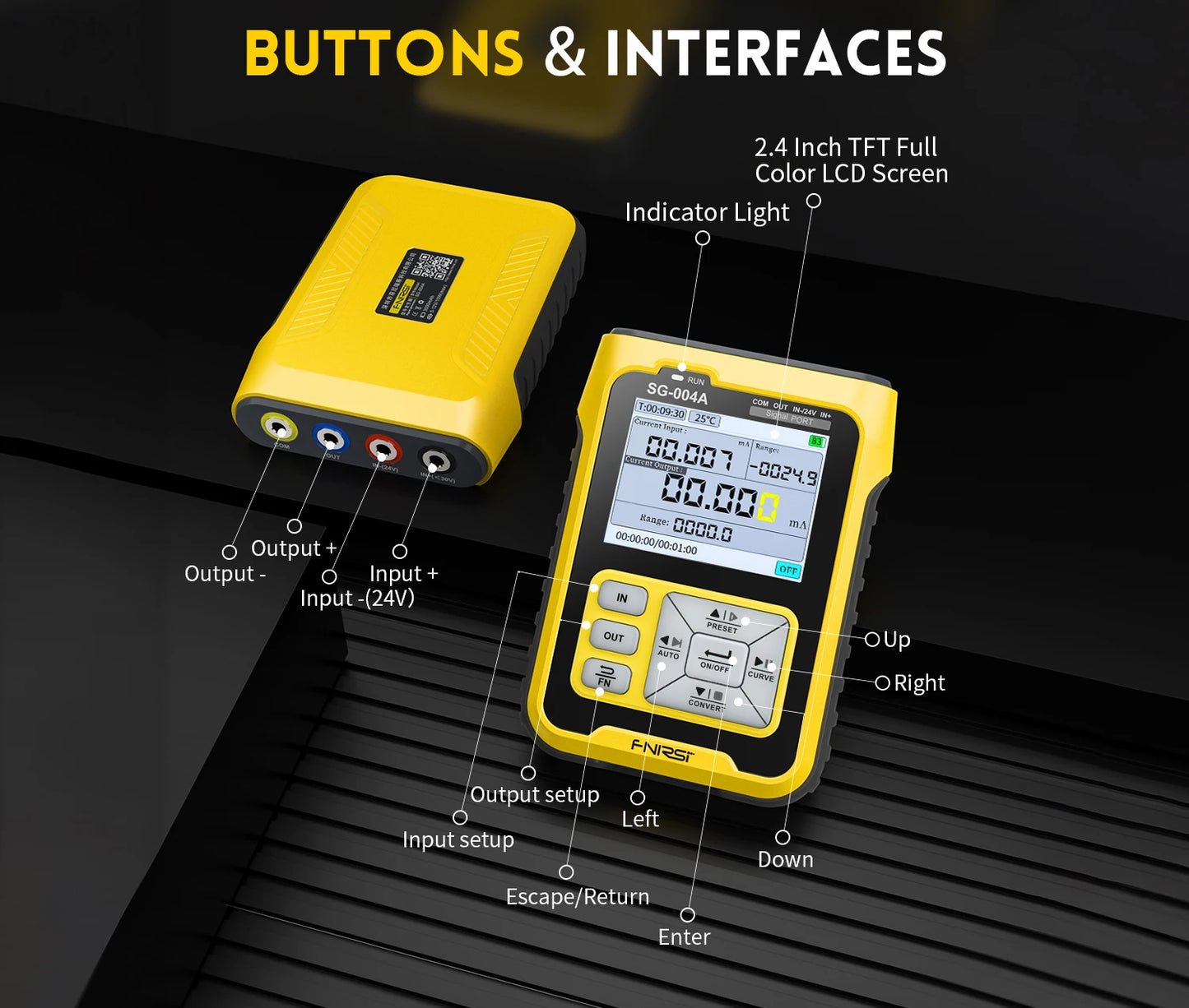 FNIRSI SG-002 Digital 4-20mA 0-10V Voltage Gerador de sinal Current Transmitter Professional Electronic Measuring Instruments