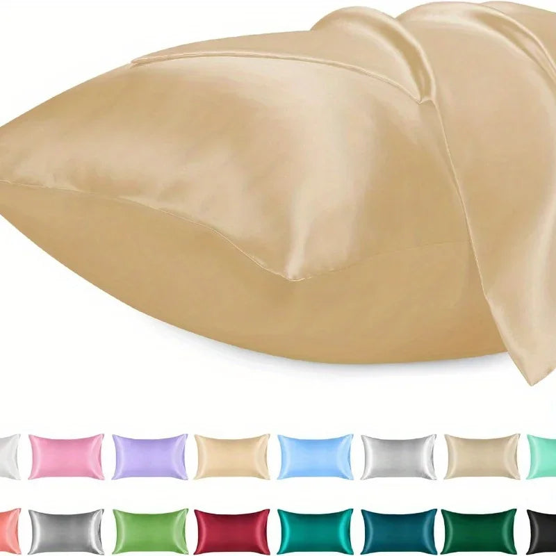 1PC Satin Pillowcase for Hair Similar to Silk Pillow Cases for Skin, Silky & Soft Pillow Covers, Gifts for Her or Him