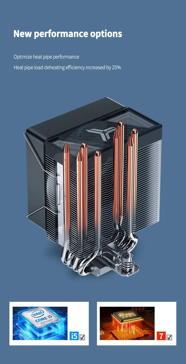 Jonsbo CR 1400 V2 CPU Cooler ARGB Quiet Fan 4 Heat Pipes Air Radiator for LGA1700 1200 115X AM4 AM5 PC Processor Heatsink Cooler