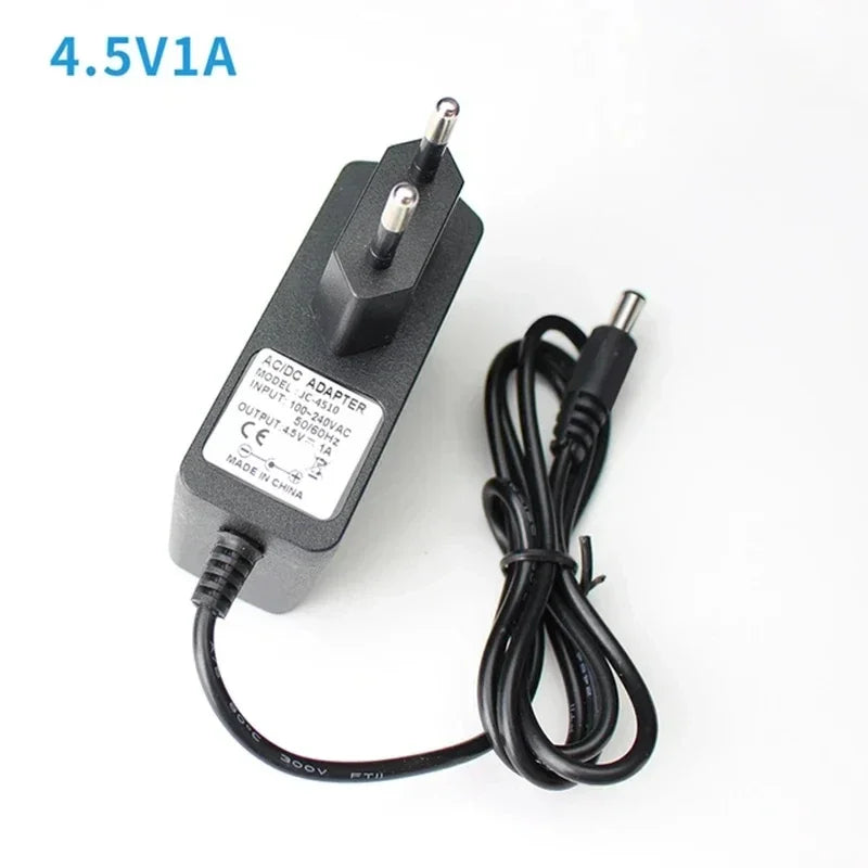 4.5V 1A  Power Adapter 5.5mm*2.5mm Interface Output Volt 4.5V Converter US EU Plug Power Supply Adapter Universal Charger