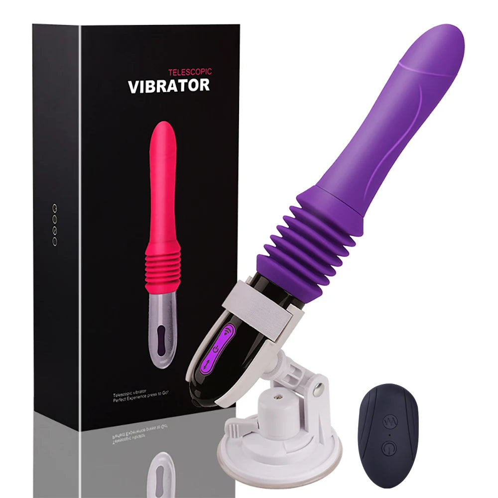 Thrusting Dildo Vibrator Sex Machine Auto Telescopic Vagina Anal Stimulator G Spot Clitoral Female Masturbator Sex Toy for Women