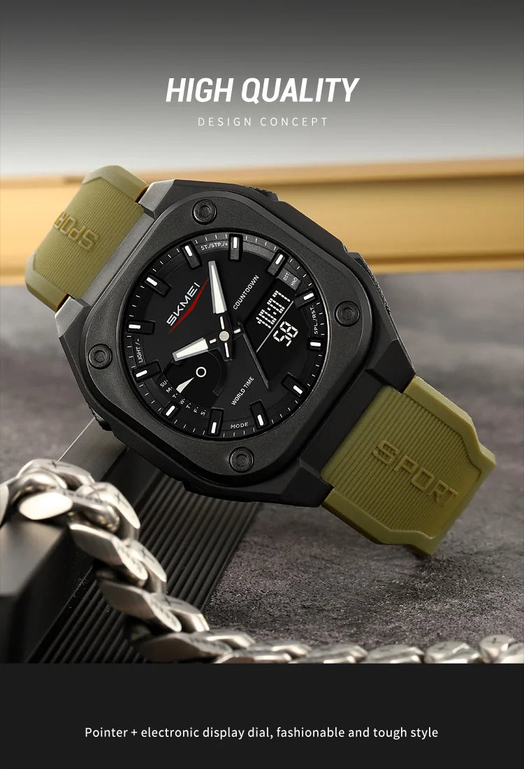 SKMEI 2328 New Original Sports Digital Electronic Watch Dual Display Multi Functional Men's Waterproof Clock relógios masculino